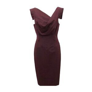 BLACK HALO SHEATH DRESS WITH HIDDEN ZIPPER AT BACK